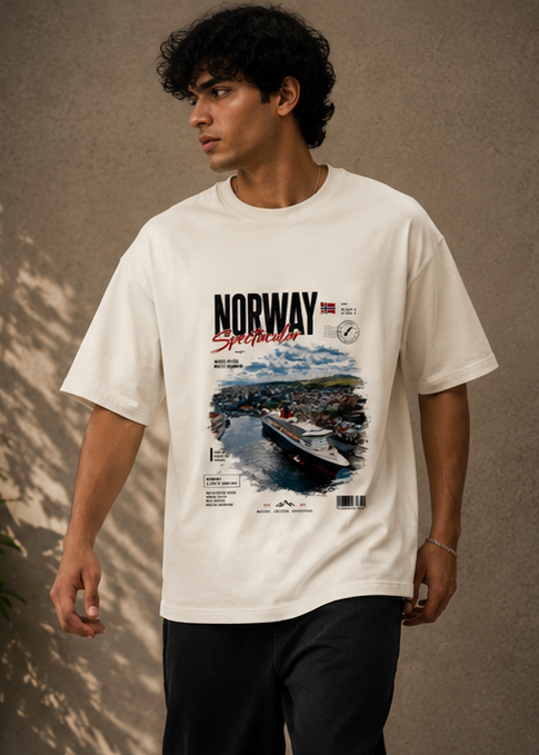 Norway Printed Oversized Classic T-Shirt
