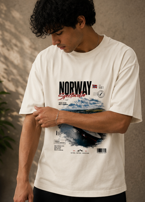 Norway Printed Oversized Classic T-Shirt