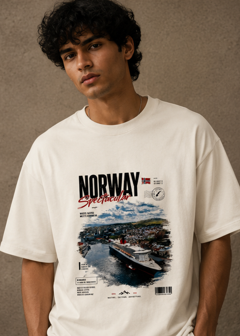 Norway Printed Oversized Classic T-Shirt